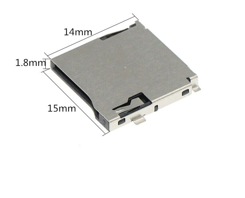 1x Micro SD Card Slot Connector 9pin 14mmx15mm TF Card Deck