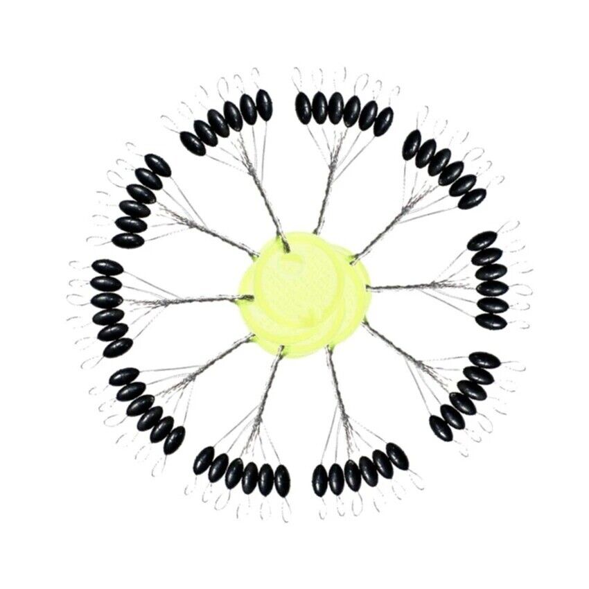 1x Oval Stopper Fishing Float Rubber Space Beans Sea Carp Fly Fishing Bobber
