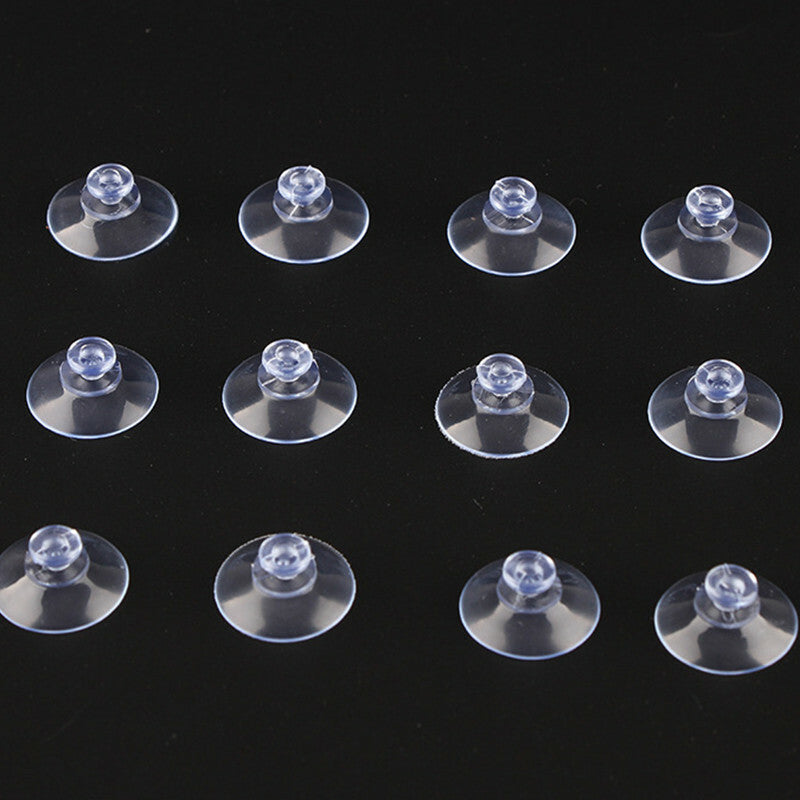 10x Clear Transparent Suction Cups Mushroom Shape 30mm Diameter for Glass