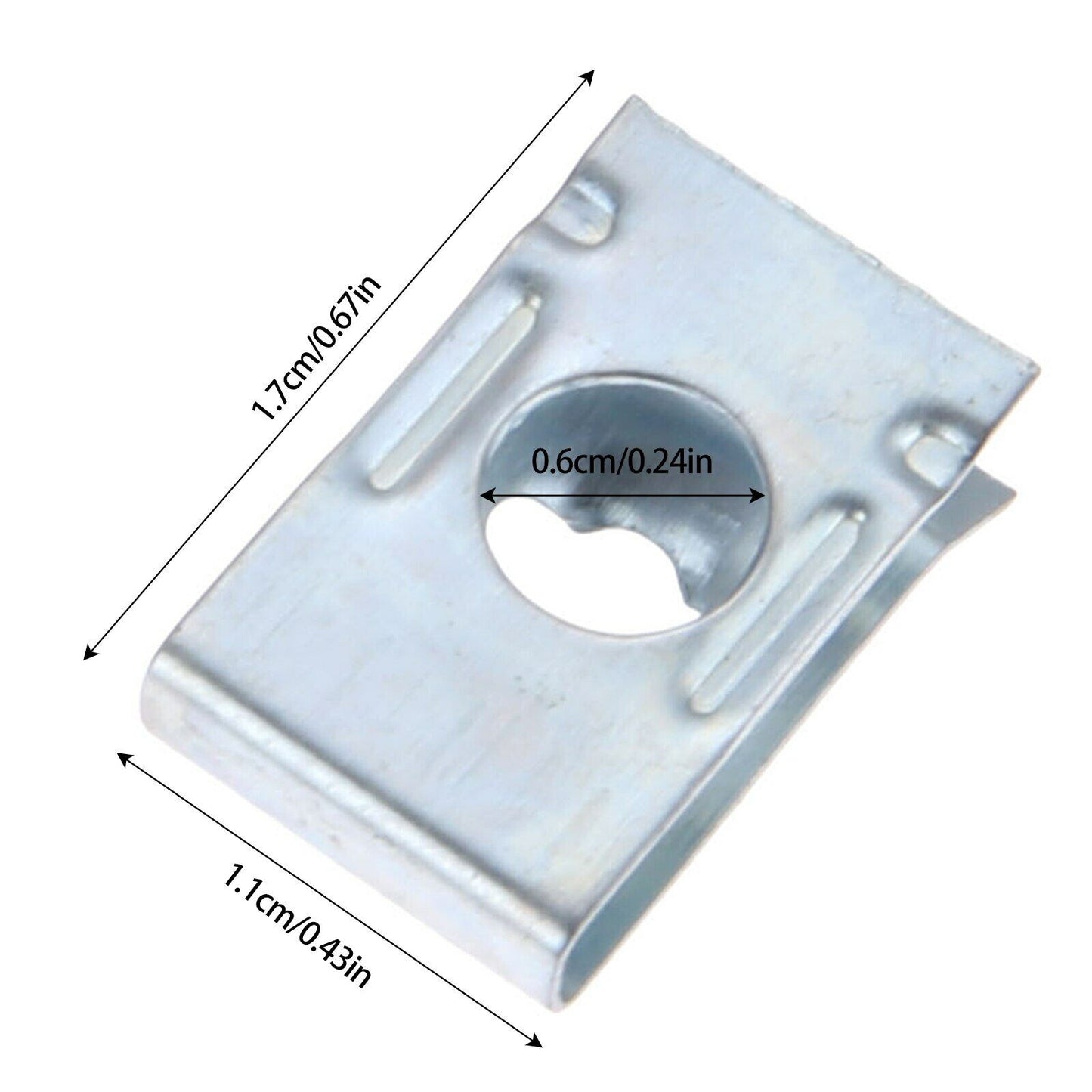 Self Tapping Fasteners U-Nuts Fenders 20x Metal U-Clips for Car