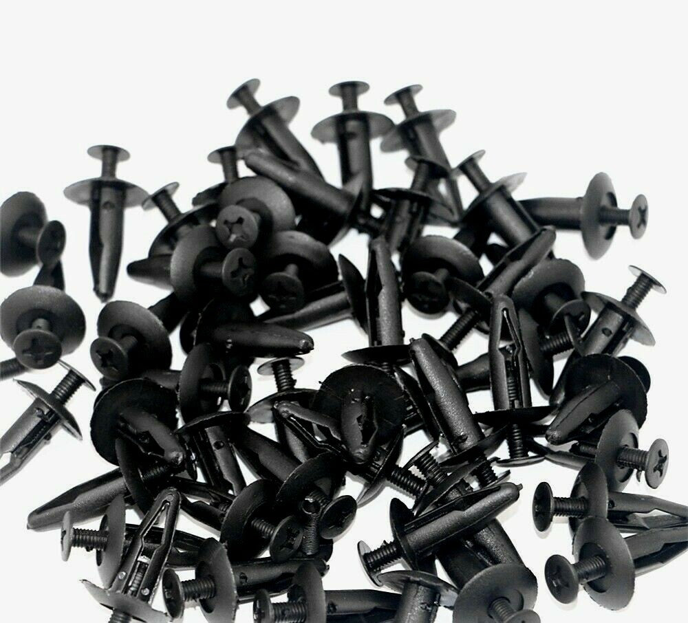 10x 7.5mm Hole Plastic Rivets Clips Auto Bumper Retainers Fasteners Door Trim
