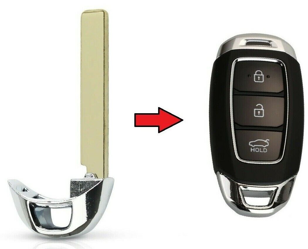 3 Button Remote Key Emergency Blank Blade Hyundai Tucson I30 Veloster Creta