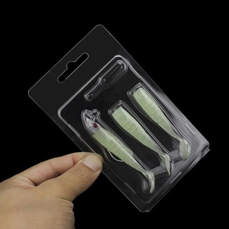 High Quality 2 Replacement Lure Jigging Soft Bait Fishing Lures 8cm 8.5g Pink