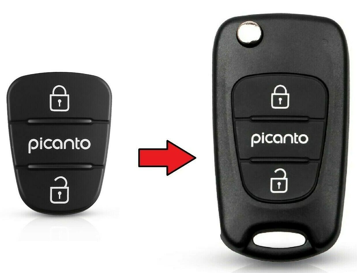 Picanto 3 Button Remote Key Fob Rubber Pad Replacement Repair Insert for Kia