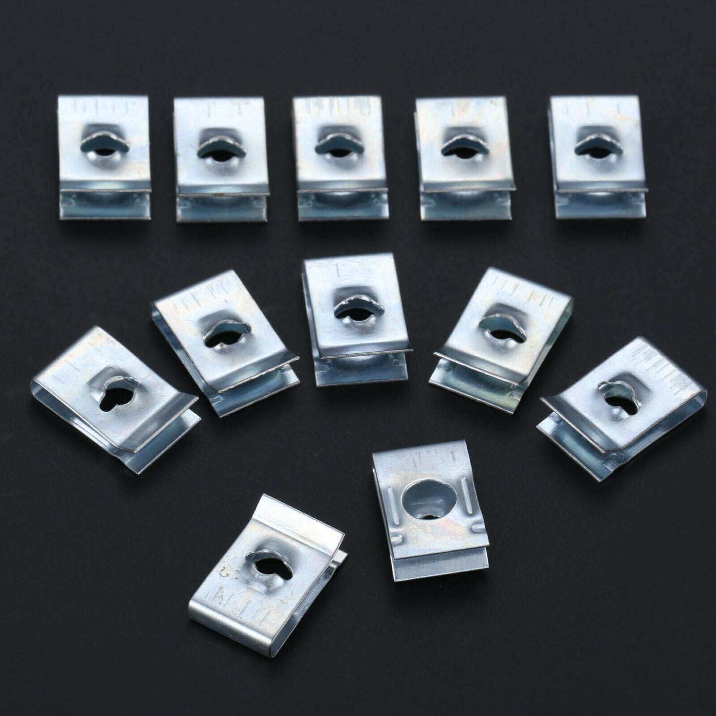 10x Metal U-Clips Self Tapping Fasteners U-Nuts Fenders for Car