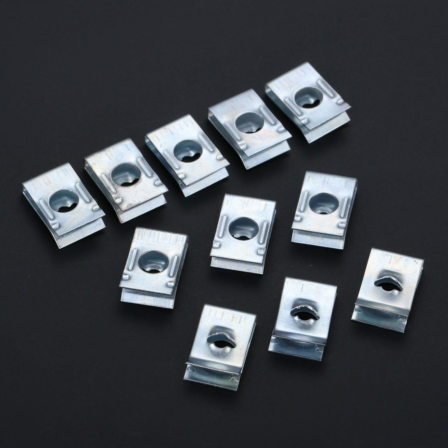 10x Metal U-Clips Self Tapping Fasteners U-Nuts Fenders for Car