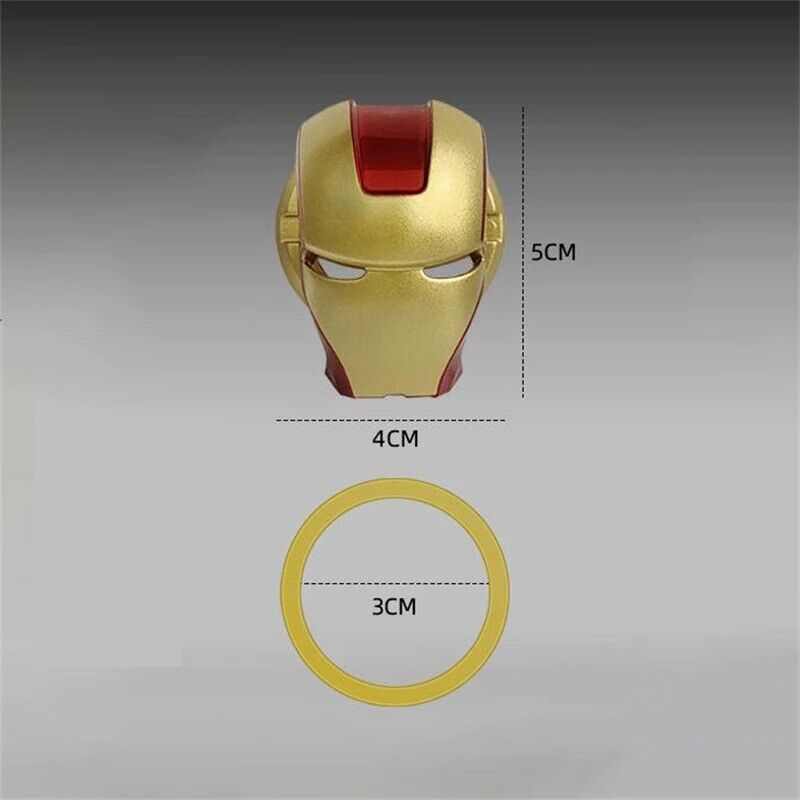 Engine Start/Stop Button Ring Protective Cover Silver Colour Iron Man