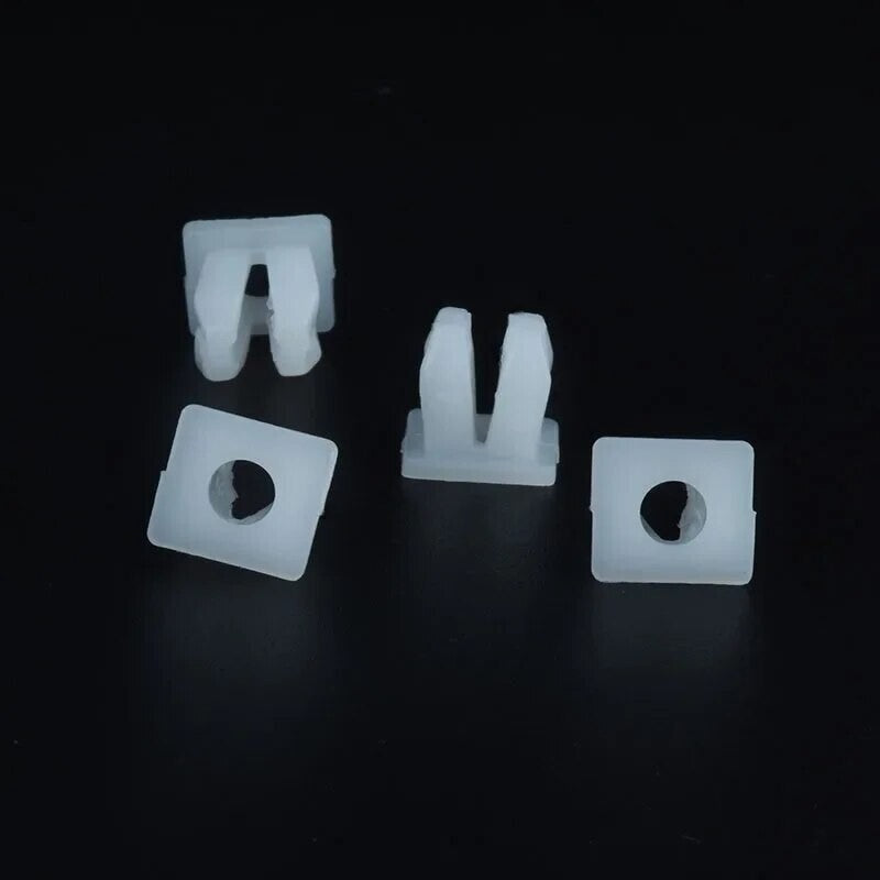 10x 5mm Hole Auto Fasteners White Universal Car Plastic Push Rivet Fender Clips