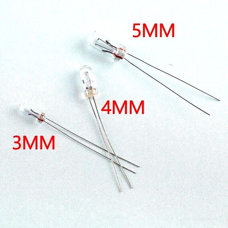 Edison Miniature 0.07A 12V Mini Lamp Light Bulb 3mm 4mm 5mm