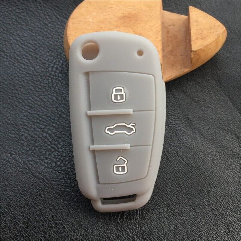 Silicone Remote Key Fob Case Cover for Audi A4 B7 A6 C6 4F 8V A3 8P A1 A3