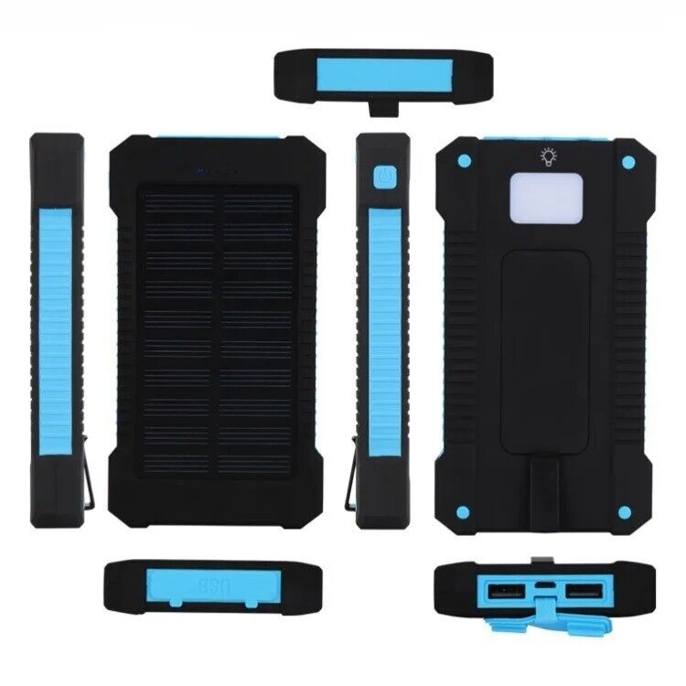 Solar Panel Power Bank 20000mAh Multifunctional Waterproof Power Bank