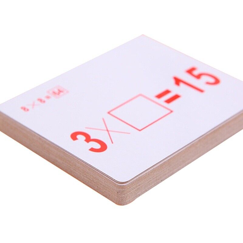 Educational Math Learning Cards Multiplication Arithmetic Cards with Pen
