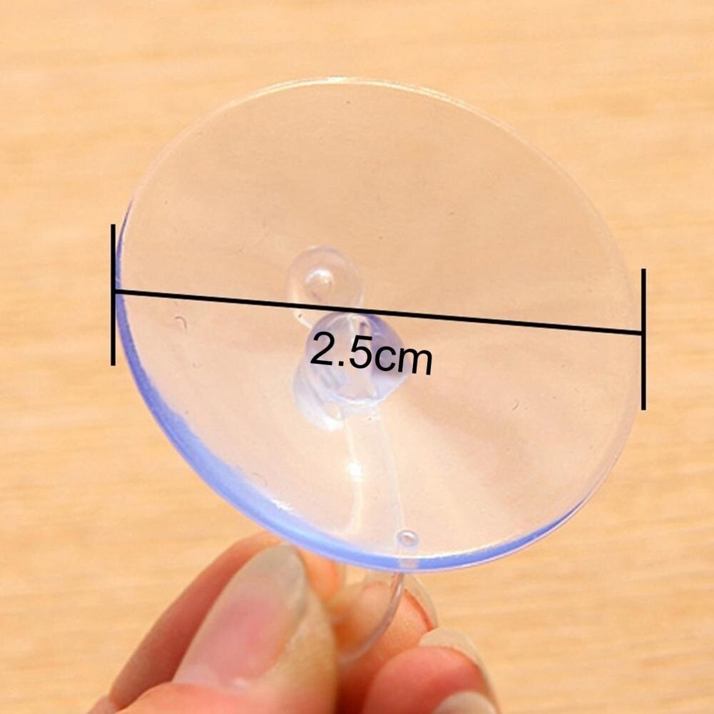 1x Transparent Wall Hook Suction Cup Hook for Bathroom Kitchen