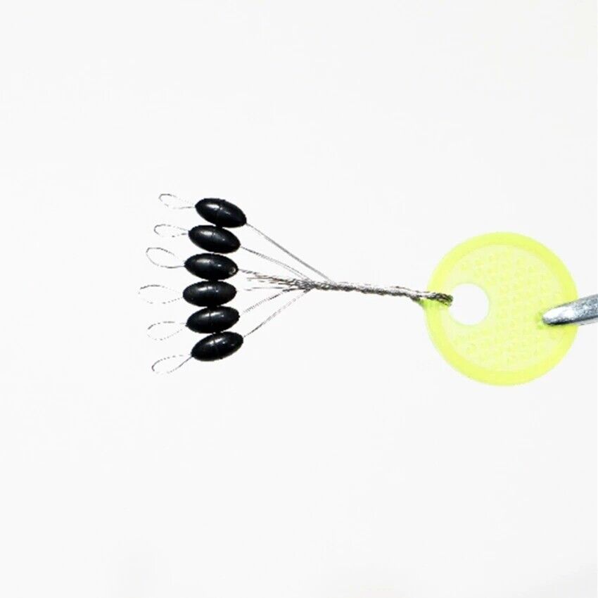 1x Oval Stopper Fishing Float Rubber Space Beans Sea Carp Fly Fishing Bobber