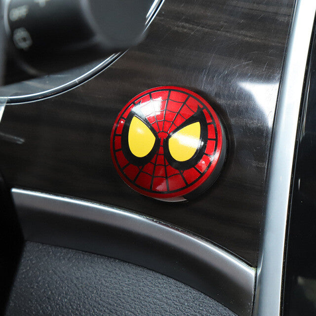 Car Engine Ignition Start Switch Button Cover Iron Man