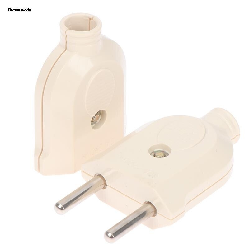 European 2 Pin AC Power Male Socket Outlet Plug Adapter Adaptor