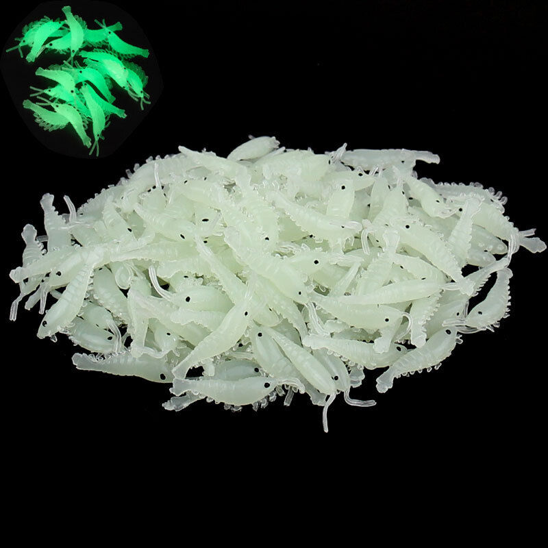 10x Soft Silicone Shrimp Fishing Lures 2.8cm 0.3g Small Light Freshwater Bait