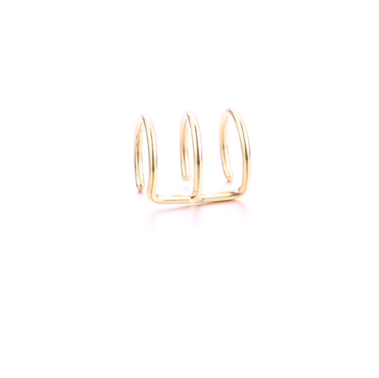 Ear Clip Earing For Men or Women New Fashion Jewellery (Silver, Black, Gold)