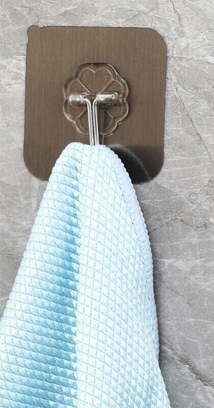 2x Strong Hooks Door Wall Hangers Key Towel Hooks for Kitchen Bathroom Storage