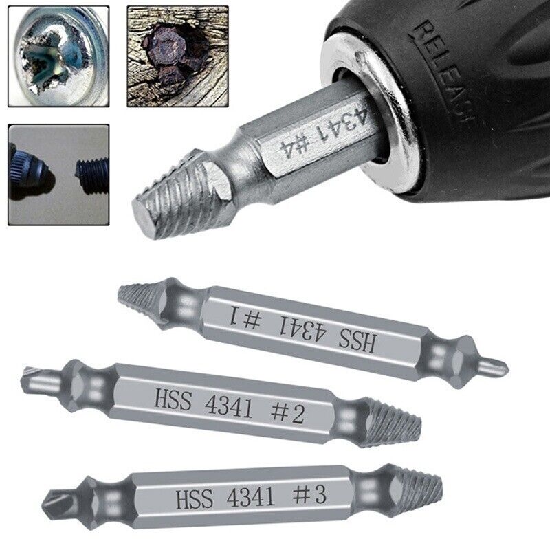 6pcs Damaged Screw Extractor Drill Bit Set Easily Take Out Broken Screw