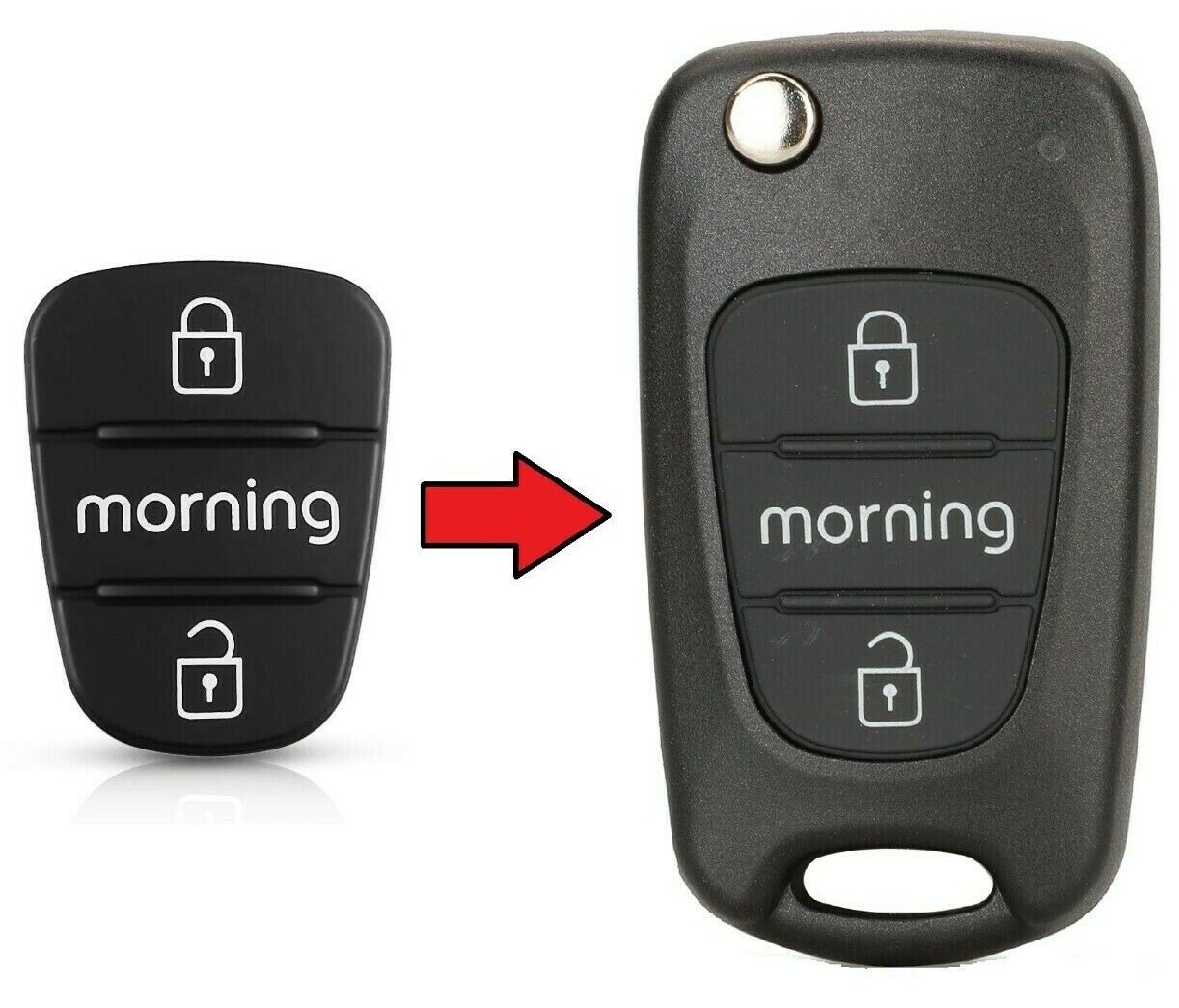 Kia Morning Remote Flip Key Fob Rubber Pad Replacement Repair