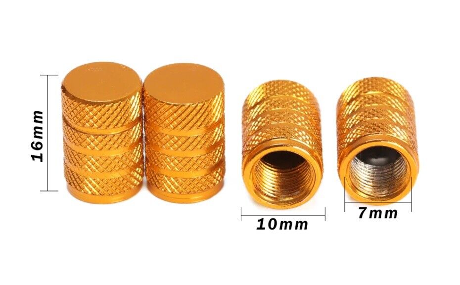 4x Tyre Valve Tyre Valve Caps for Car, Van, Motorcycle, Bmx