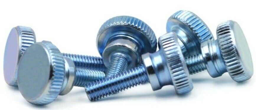 Steel Manual Adjustment Knurled Thumb Screws with Collar Head M3 6-30mm
