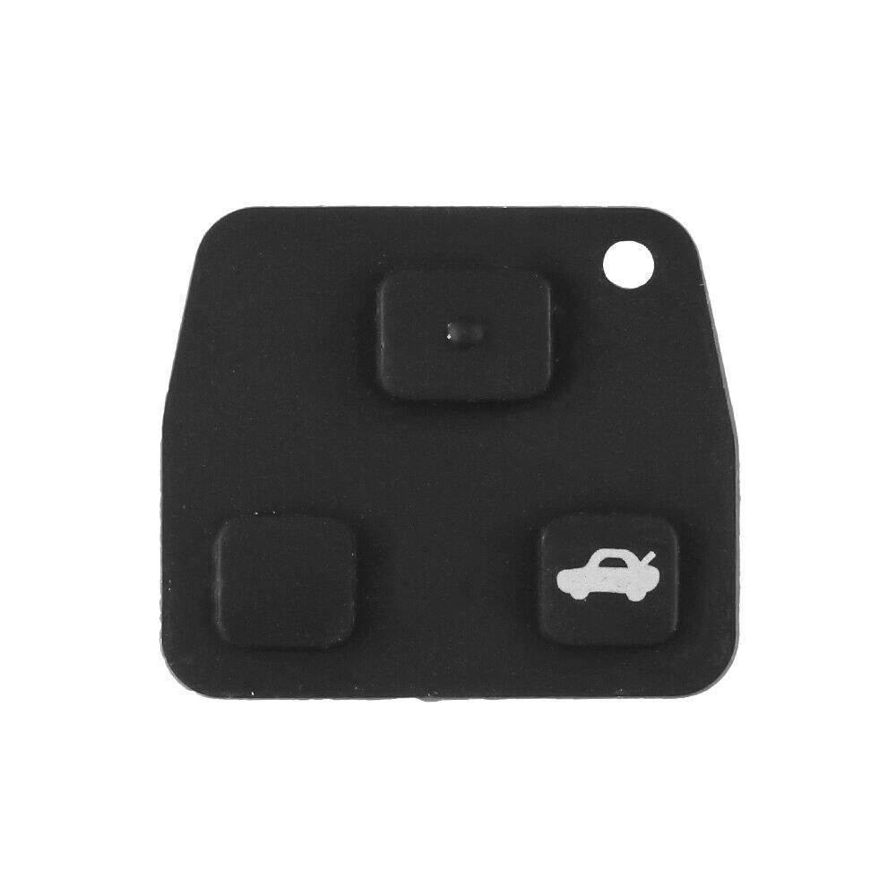 Toyota Yaris Corolla Tarago Camry Lexus Key Shell + 3 Button Rubber Pad