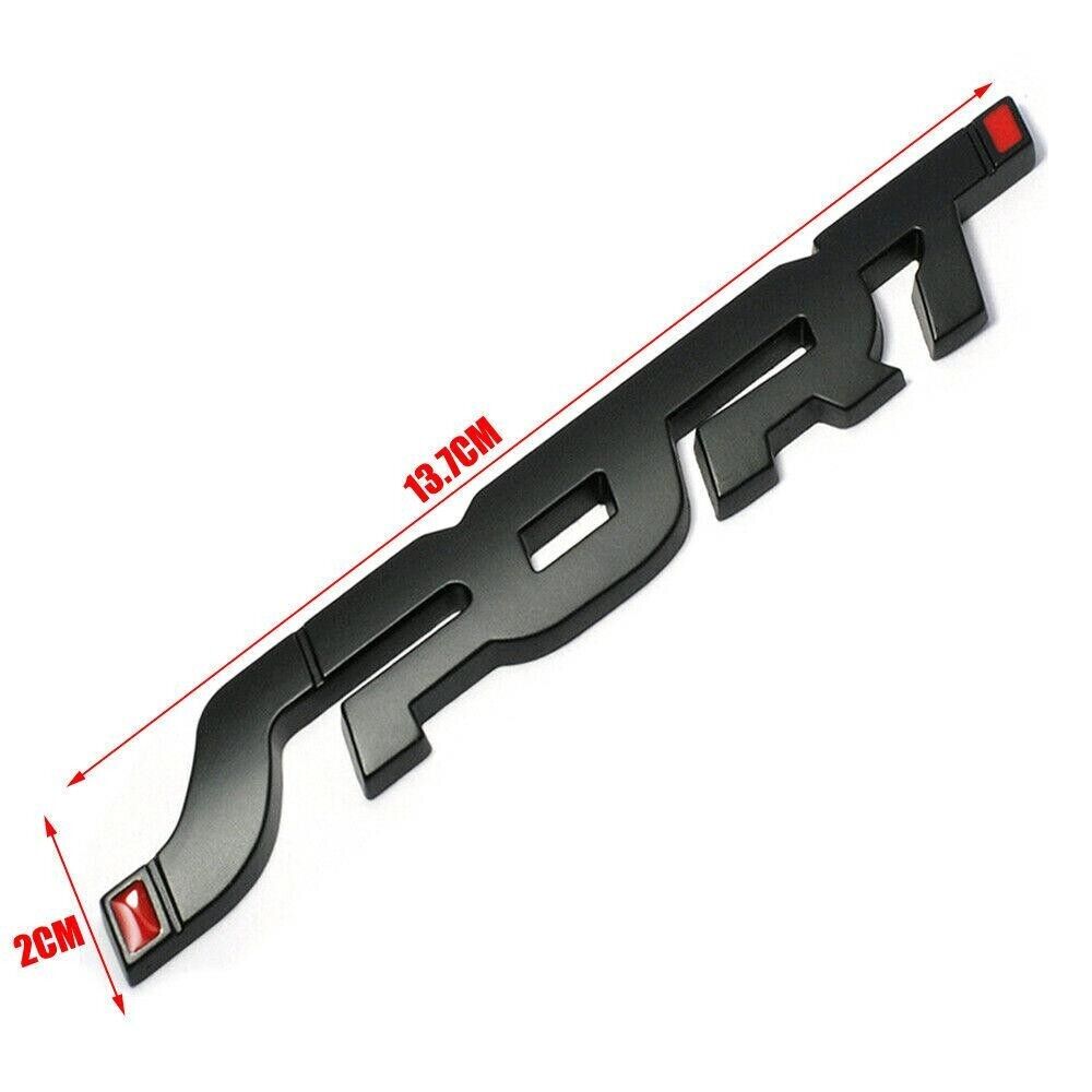 Black Car Sport Emblem Logo Badge Metal Sticker