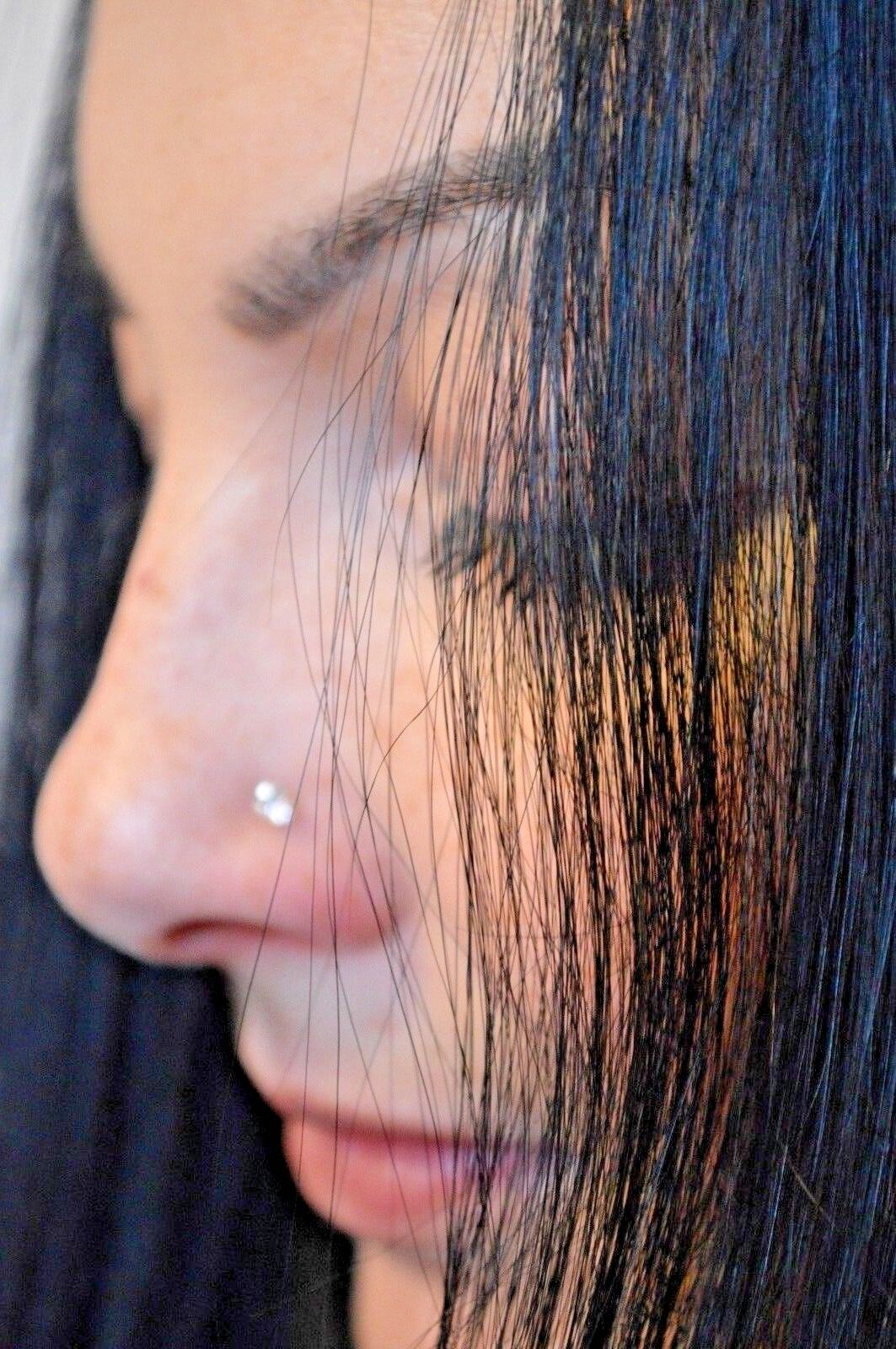 Brand New Silver Nose Stud (925 Sterling Silver 3 mm) Nose Piercing Jewelry
