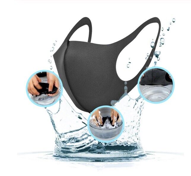 FACE MASK REUSABLE WASHABLE 4 COLOURS (BLACK, PINK, BLUE, GREY)