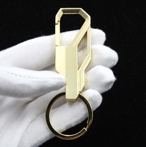 Key Ring Keychain Gold Colour Men Fashion Concise for Car Keys