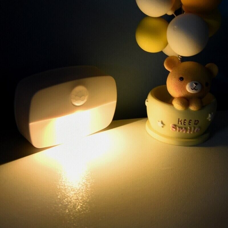 Bedroom Night Light PIR LED Hallway Bathroom Warm White Light for Wireless