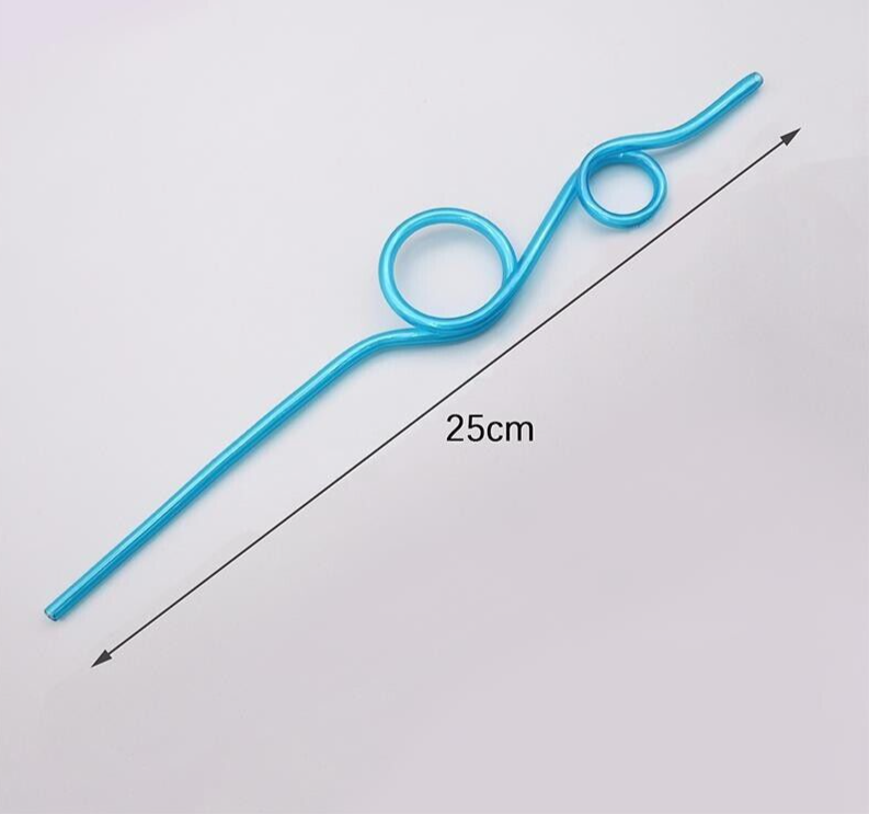 10x Colourful Curved Straws Birthday Party Bar Summer Straws