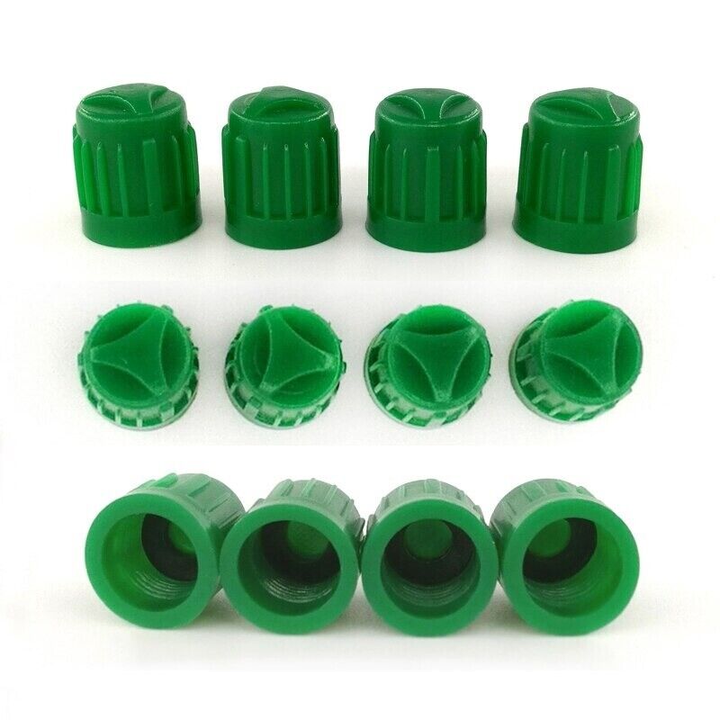 4x Plastic Tyre Valve Dust Valve Caps with Rubber Seal Inside for Car Bike