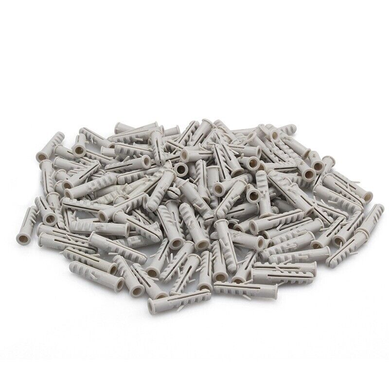 Wall Plugs M6 30mm Expansion Plastic Screw Plug Tube (Use with M4 Screws)