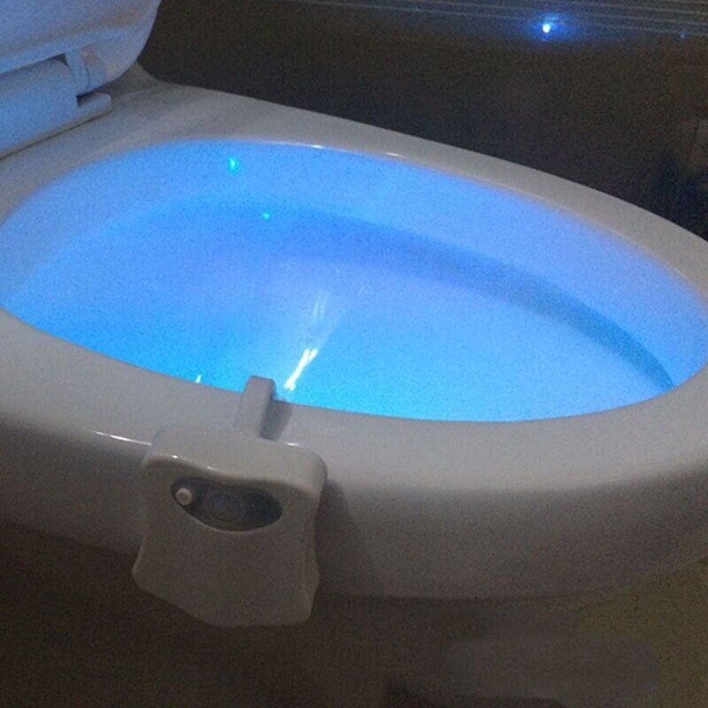 Night Light for Toilet Seat 8 Colours Waterproof Backlight Smart Motion Sensor