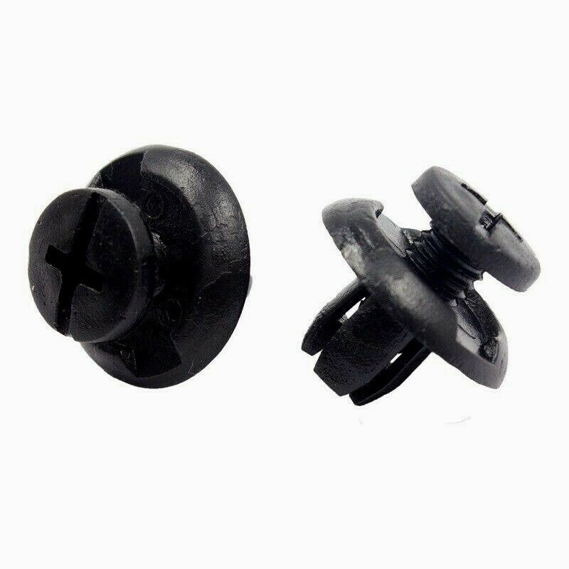 10x 8mm Plastic Rivets Fastener Push In Clips Car Bumper Door Trim Panel Clips