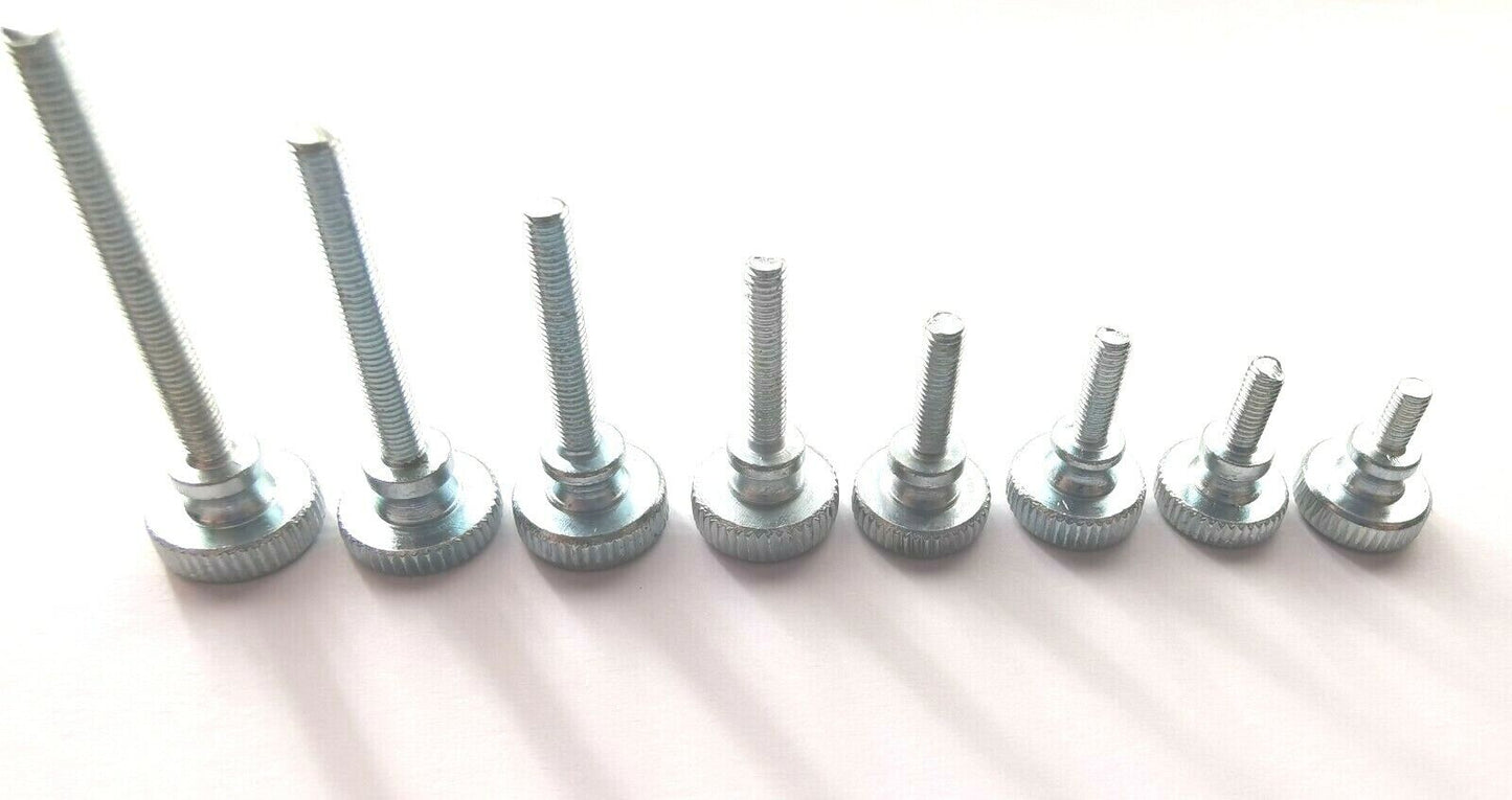 Steel Manual Adjustment Knurled Thumb Screws with Collar Head M3 6-30mm