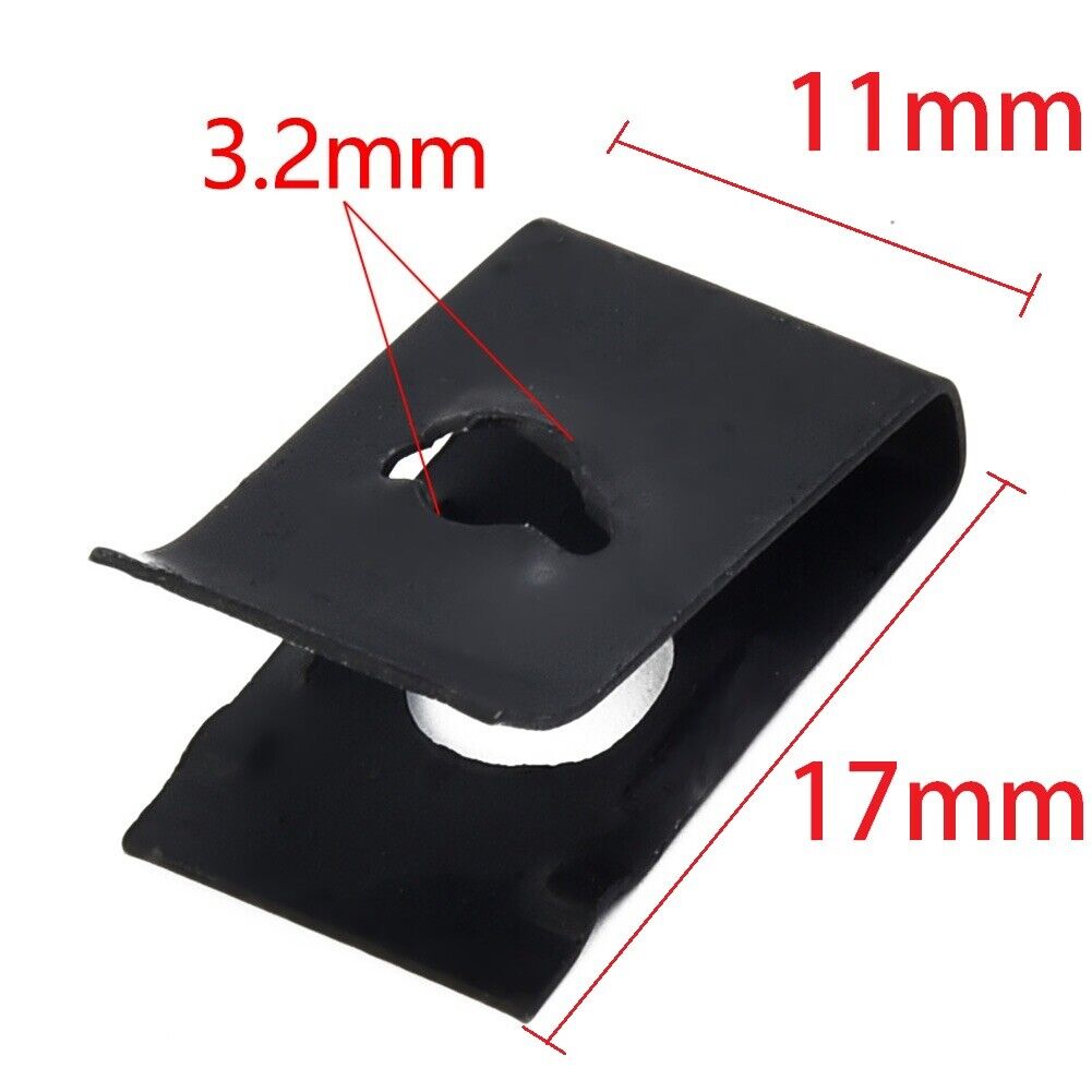 U-Type Screw Clip Metal Car Speed Fastener Self Tapping Fixing Clips 10x