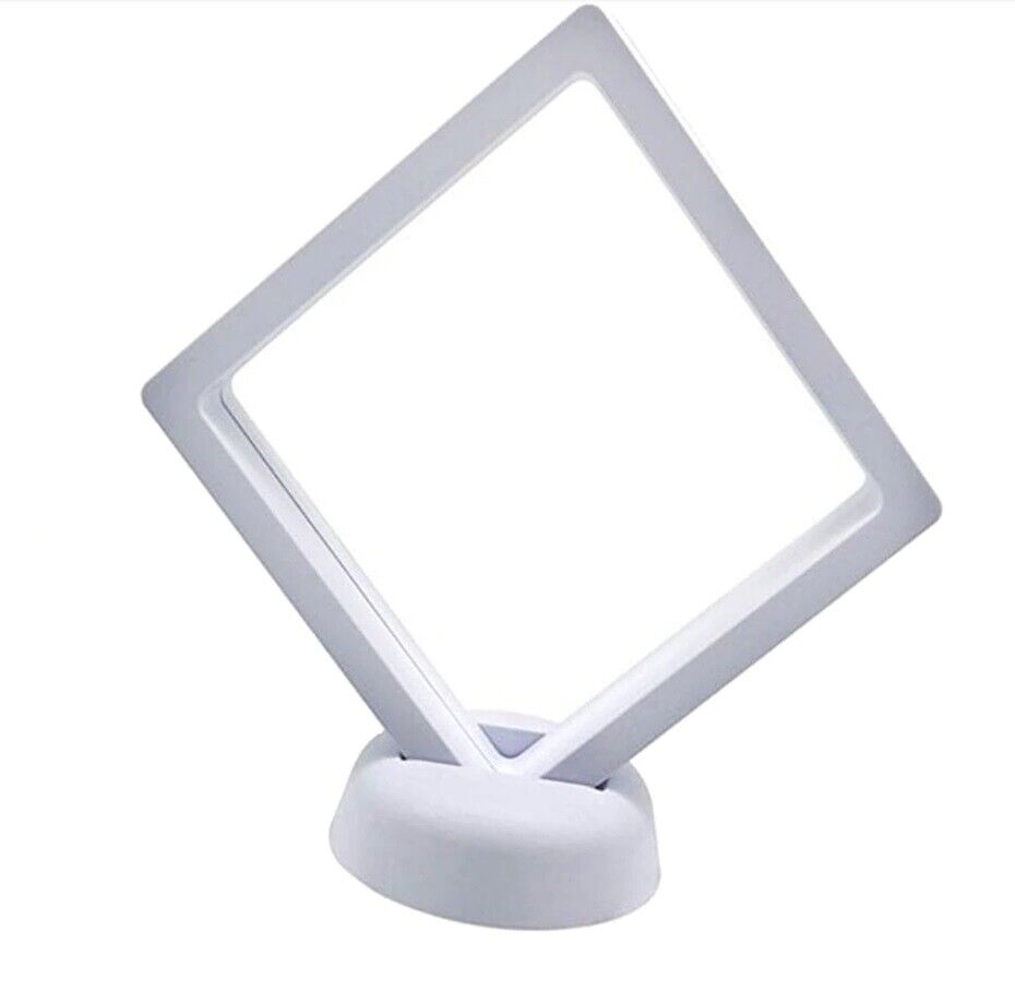 Coin Jewellery Display Frame Holder Box (White, Black) 3D Floating View