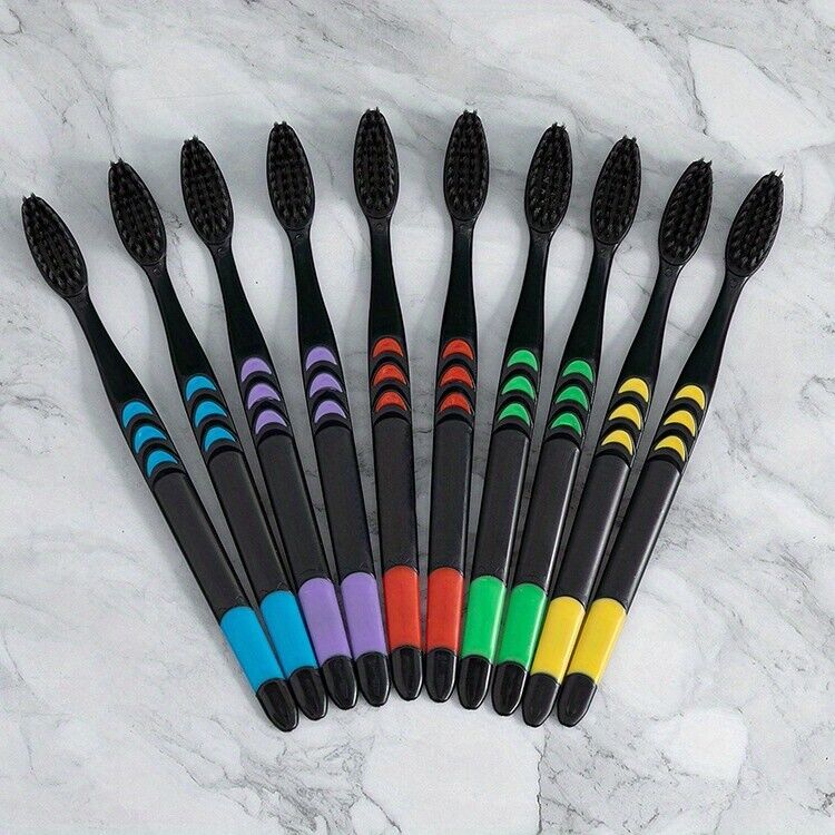 10x Household Soft Manual Toothbrushes with Soft Bristles Deep Cleaning