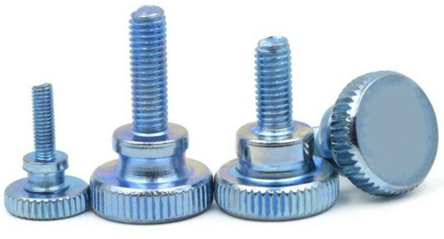 Steel Manual Adjustment Knurled Thumb Screws with Collar Head M3 6-30mm