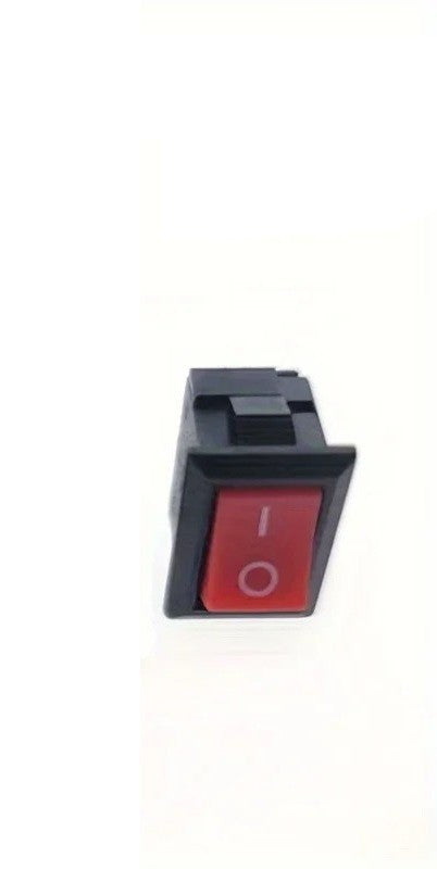 1x Mini Rocker Switch SPST Black and Red Snap in Switch Button AC 250V 3A / 12