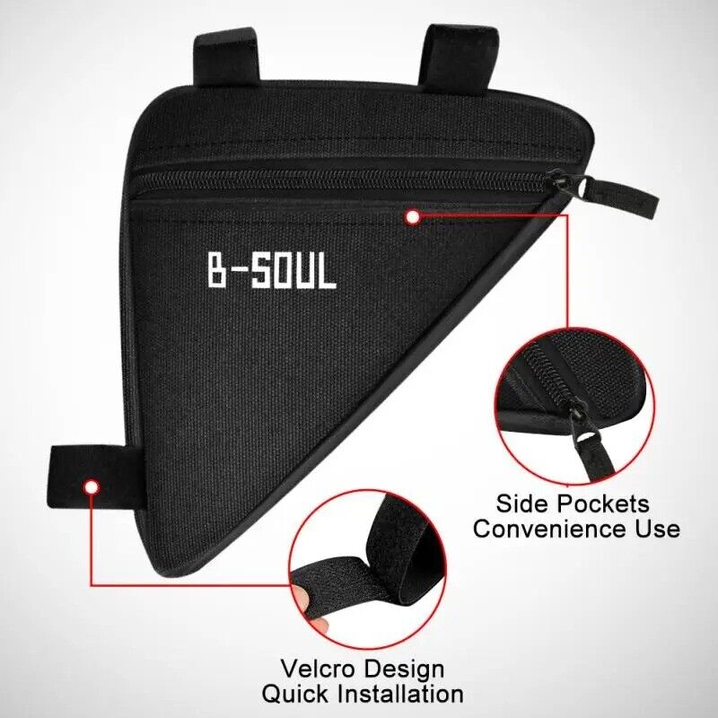 Waterproof Cycling Tube Bag 1L MTB Road Bike Triangle Bag Cycling Frame Bag