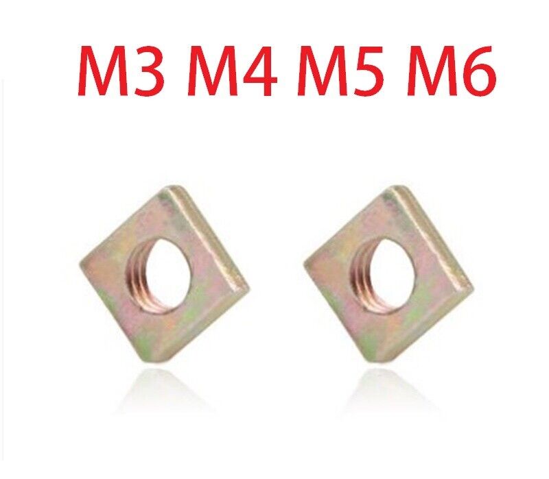 M3 M4 M5 M6 Square Steel Nuts Zinc Plated Metric