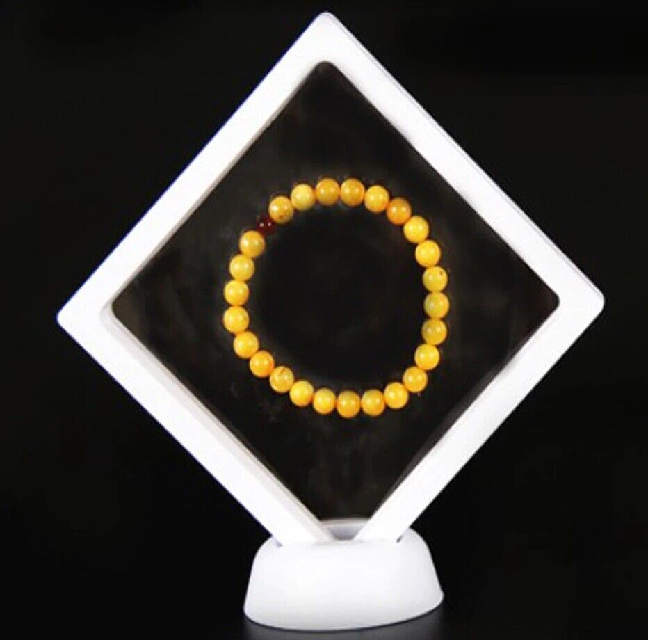 Coin Jewellery Display Frame Holder Box (White, Black) 3D Floating View