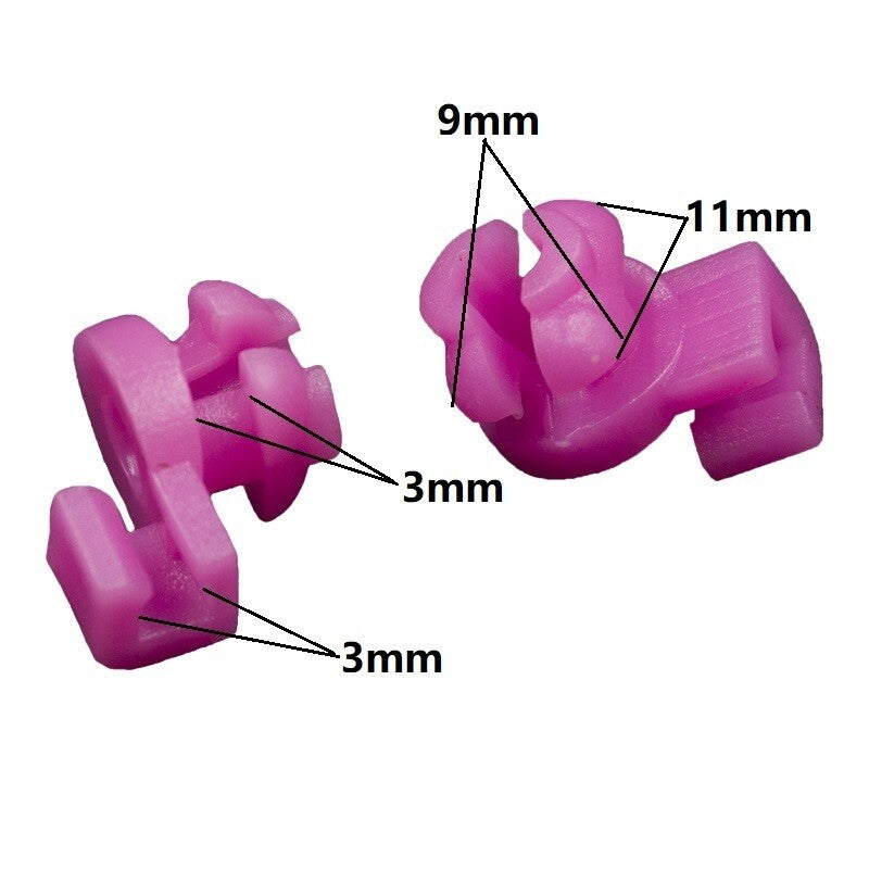 4x Plastic Rod Clips Car Door Rivet Fastener Retainer Car Wire Clips