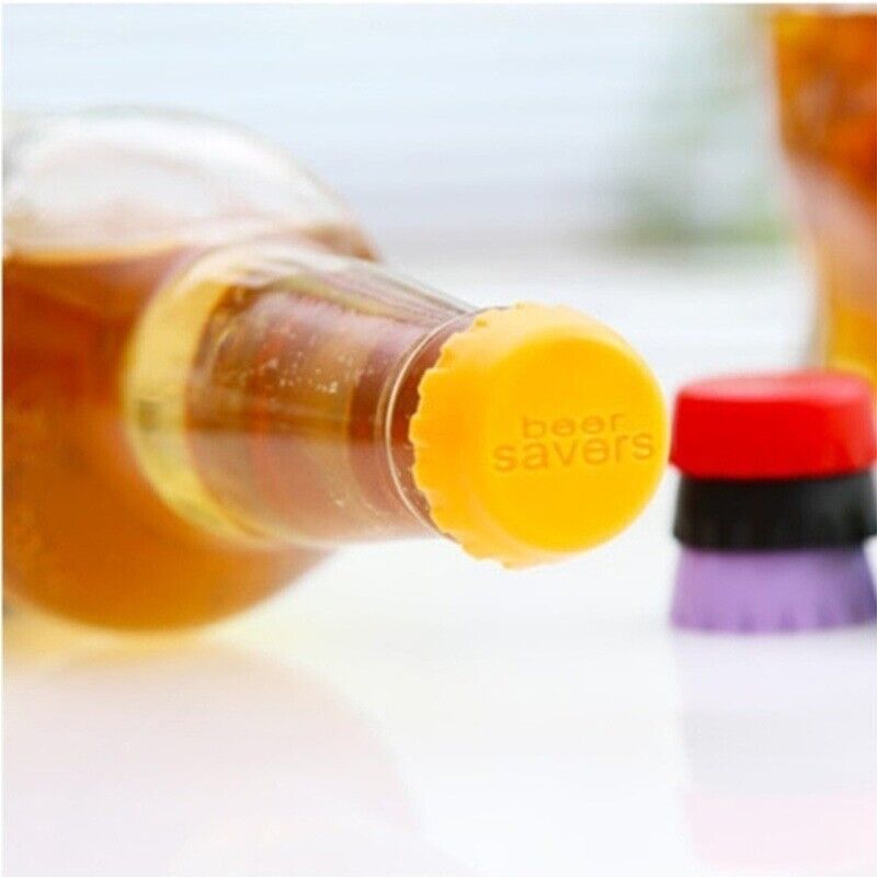 6x Reusable Silicone Bottle Caps for Beer Soy Vinegar Soda Cola Bottles