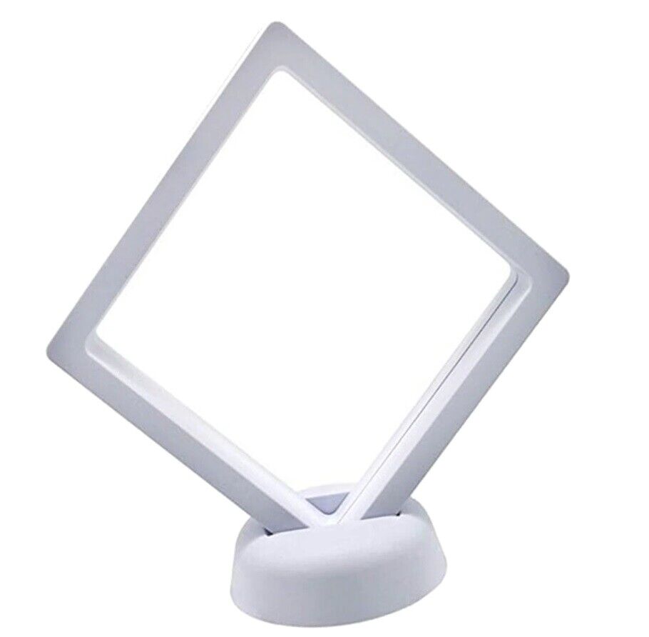 Coin Jewellery Display Frame Holder Box (White, Black) 3D Floating View